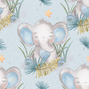 Blue Elephants Sublimation Printed Paper