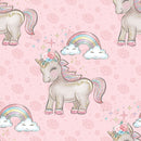 Pink Unicorn Rainbows Sublimation Printed Paper