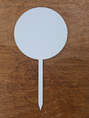 Cake Topper - White Acrylic 12cm ( 3mm)