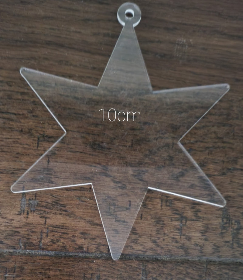 Acrylic Star 2mm -  10cm