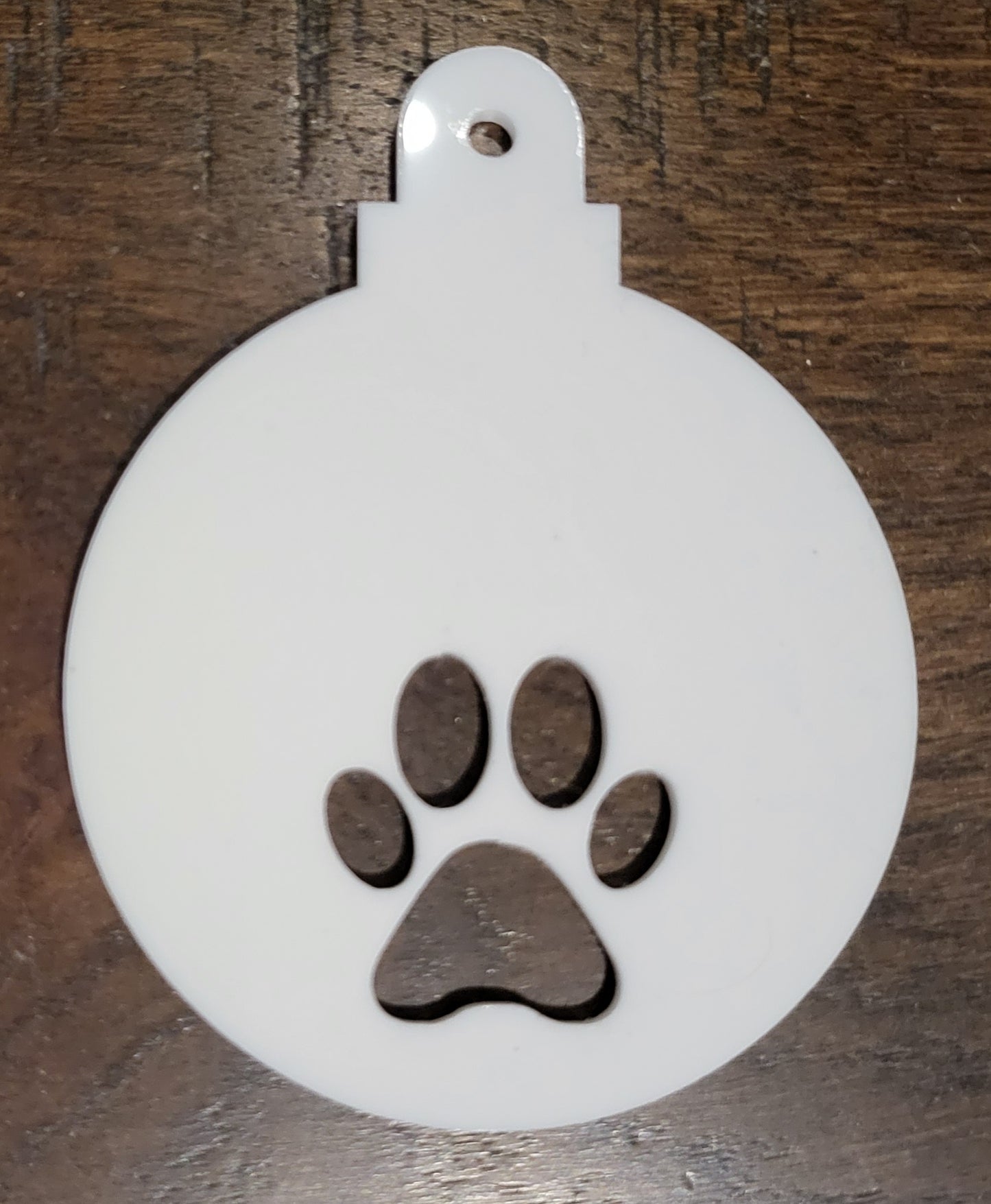 Dog Paw Print Bauble 7cm