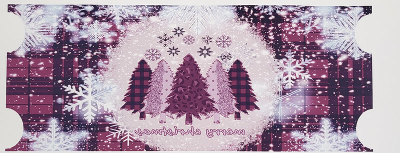 Printed Sublimation Paper for 11oz mug - Purple Merry Christmas