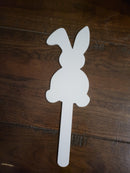 3mm White  Acrylic Bunny Topper