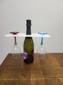 Wine Bottle Caddy 3mm White Acrylic 21cm x 28cm