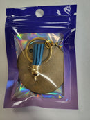 Gold 3mm Keyring Kit Black 5cm Round 3mm Acrylic