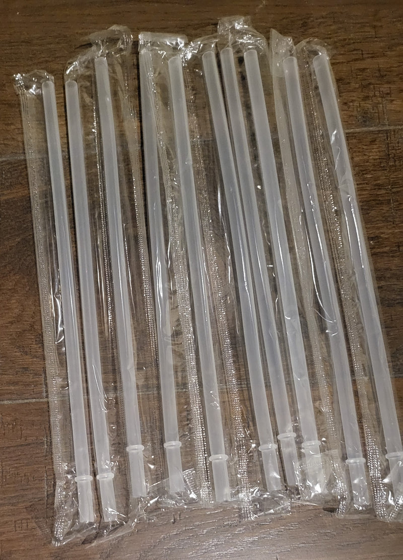 Plastic Straws Reusable 265mm 10pkt