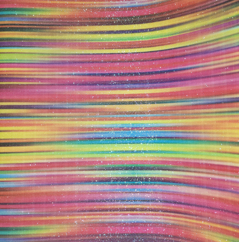 Shimmer Colourful Pin Stripe Glitter Permanent Adhesive Vinyl 30cm x 30cm