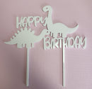 Dinosaur Cake Topper 3mm white Acrylic