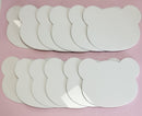 Teddy Bear milestone disc's 3mm white Acrylic 12 per pack