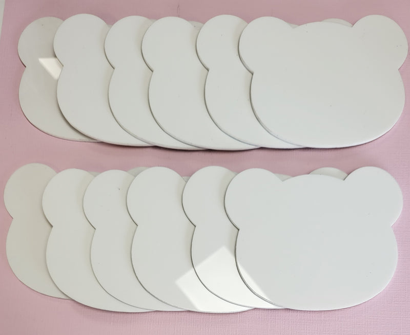 Teddy Bear milestone disc's 3mm white Acrylic 12 per pack