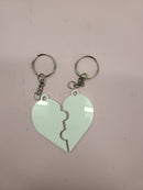 Heart Puzzel Keyring 3mm white Acrylic