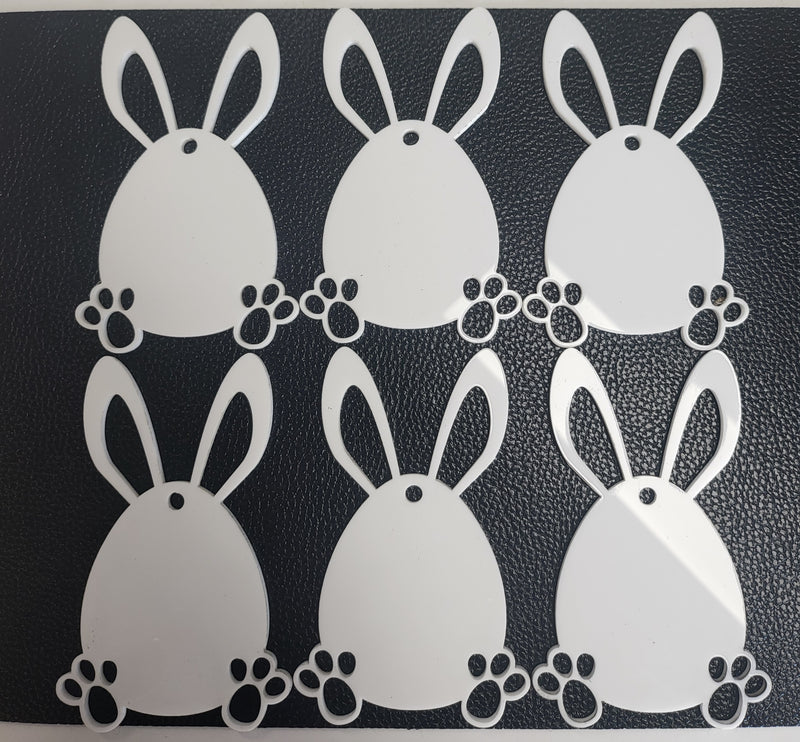 Hanging Easter Basket Tag 3mm White Acrylic