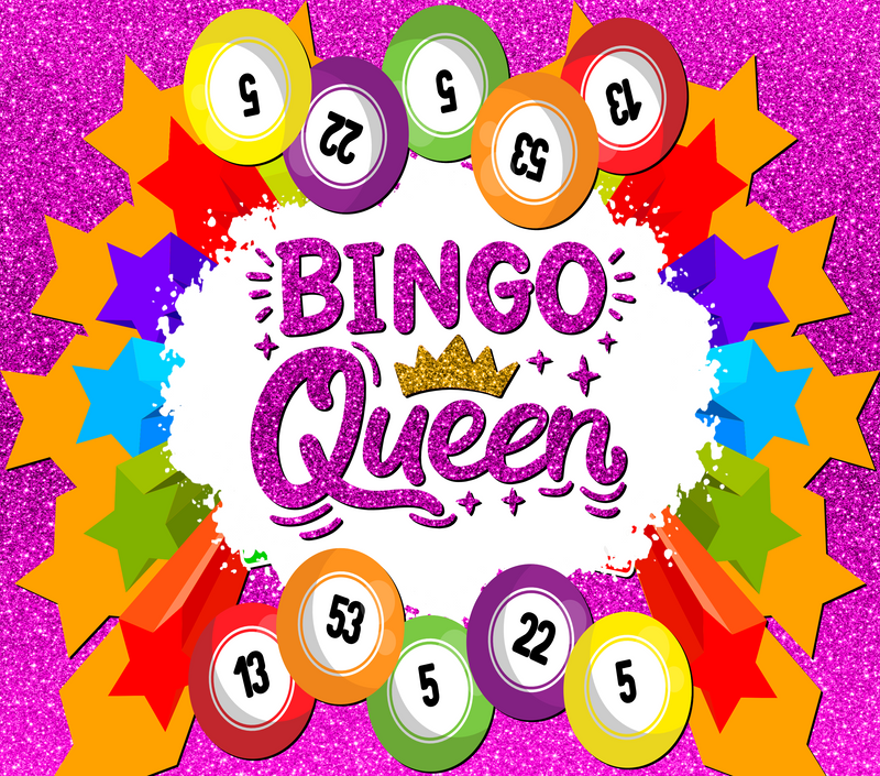 Bingo Queen 20oz Skinny Tumbler Printed Paper