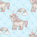 Blue Unicorn Rainbows Sublimation Printed Paper