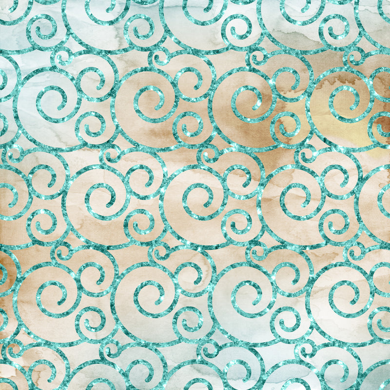 Ocean Breeze Swirl Sublimation Printed Paper