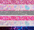 20oz Skinny Tumbler Printed Paper - Faux Glitter Rainbow