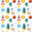 Rockets and Planets Sublimation Printed Paper