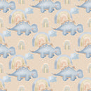 Pink Rainbow Dinosaurs Sublimation Printed Paper