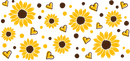 16oz Libbey Glass Can Sublimation Print - Small Sunflowers