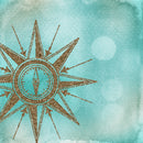 Ocean Breeze Compass  Sublimation Printed Paper