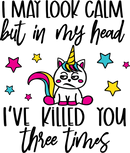 Angry Unicorn  Printed Sublimation Paper for 11oz mug