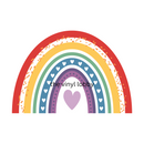 Rainbow Heart Sublimation Print for kids t-shirts