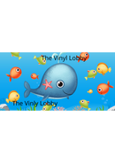 12oz Sublimation Flip Top Water Bottle Print - Cute Whale