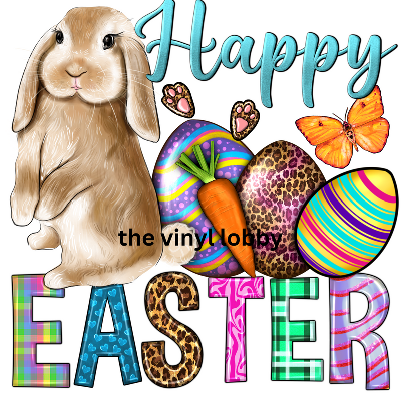 Happy Easter Bunny Sublimation Print for kids t-shirts