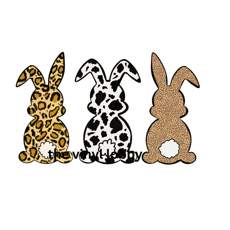 Animal Print Bunny's Sublimation Print for kids t-shirts