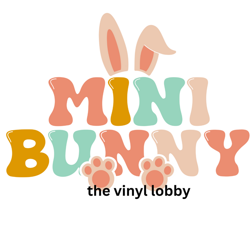 Mini Bunny Sublimation Print for kids t-shirts