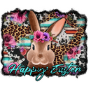 Western Bunny Sublimation Print for kids t-shirts