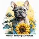 French Bulldog Sunflower 20oz Skinny Tumbler Printed Paper