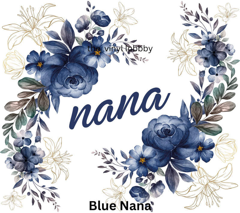 Blue Nana 20oz Skinny Tumbler Printed Paper