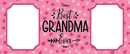 Pink Best Grandma Ever Template with 2 Photos Printed Sublimation Paper for 11oz and 15oz Mugs