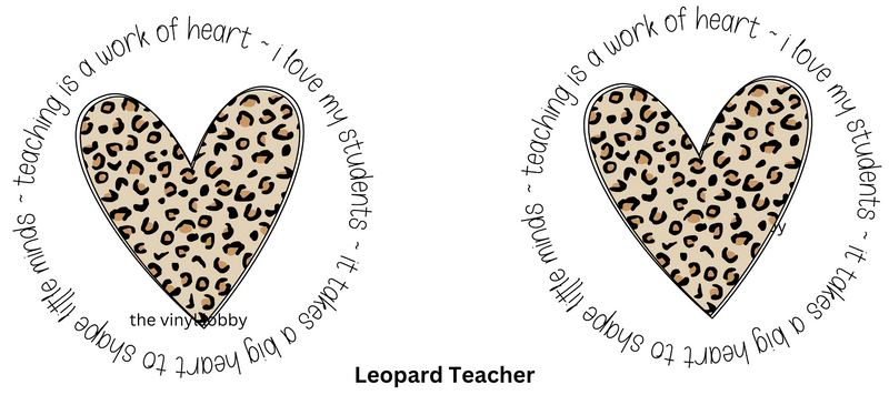 Leopard Teacher printed Sublimation Paper for 11oz mug