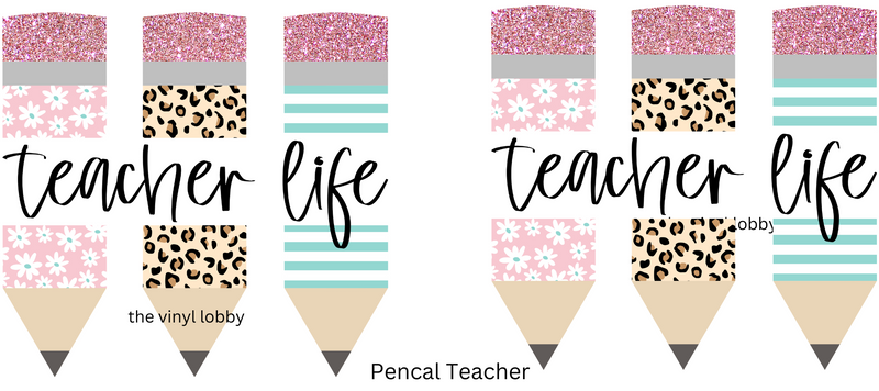 Pencil Teacher  printed paper for 11oz mug