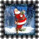 Santa Sublimation Coaster Prints 4 Per Pkt 4"x4"