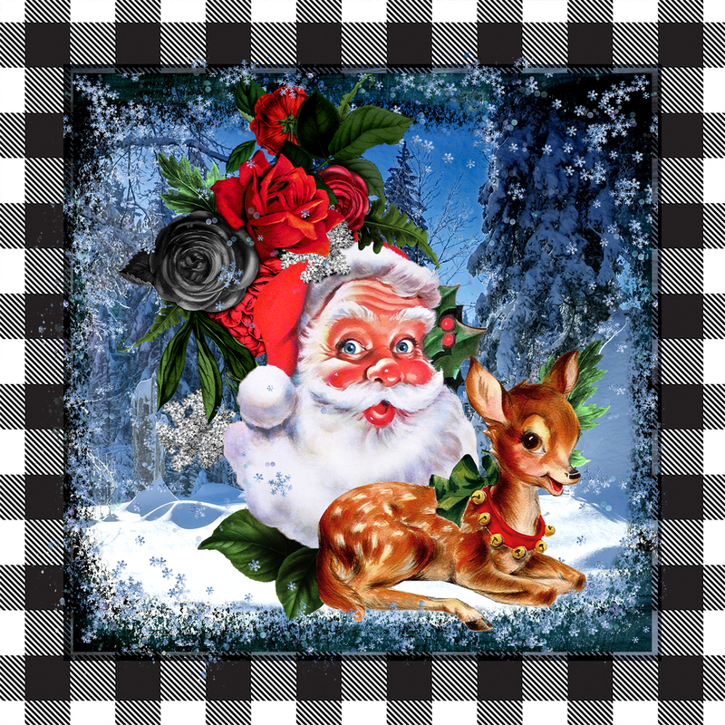 Santa Sublimation Coaster Prints 4 Per Pkt 4"x4"