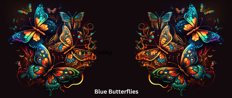 Blue Butterflies printed Sublimation Paper for 11oz mug