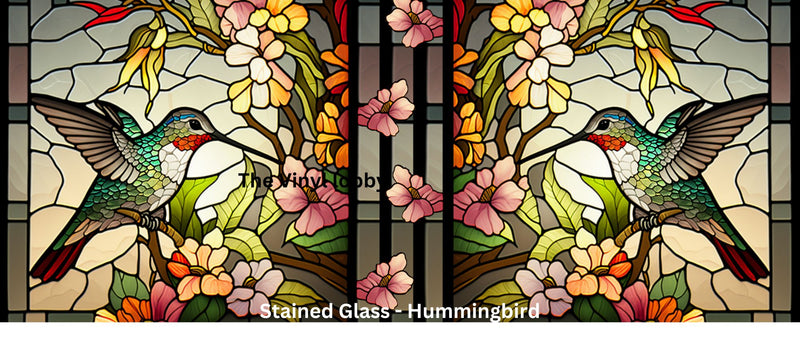 Stained Glass - Humming Bird printed Sublimation Paper for 11oz mug