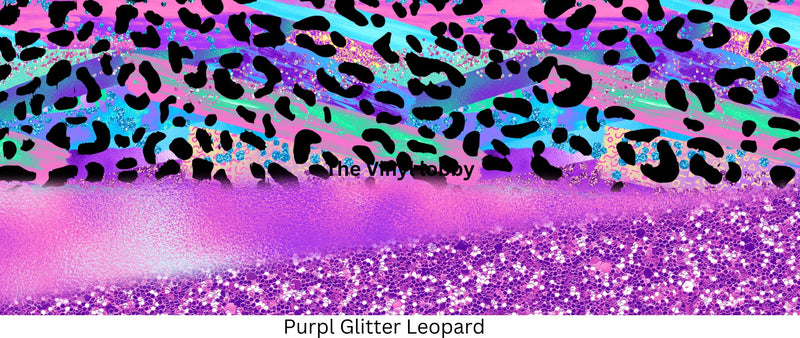 Purple Glitter Leopard printed Sublimation Paper for 11oz mug