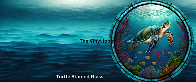 Turtle-Stained Glass printed Sublimation Paper for 11oz mug
