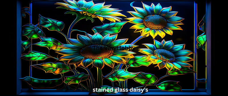 Stained Glass - Daisy's Because printed Sublimation Paper for 11oz mug