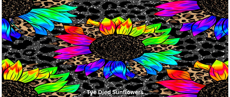 Tye Died Sunflowers printed Sublimation Paper for 11oz mug