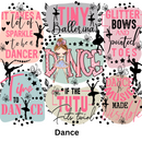 Dance 20oz Skinny Tumbler Printed Paper
