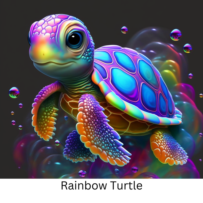 Rainbow Turtle 20oz Skinny Tumbler Printed Paper