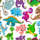 Bright Dinosaurs Sublimation Printed Paper