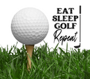 Eat Sleep Golf 20oz Skinny Tumbler Printed Paper
