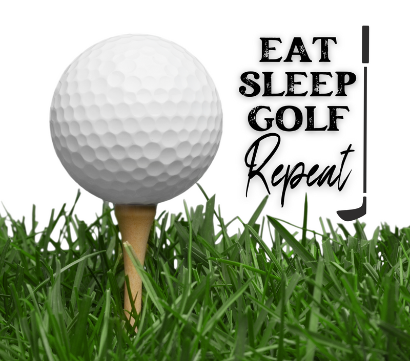 Eat Sleep Golf 20oz Skinny Tumbler Printed Paper