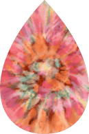 Orange Tie-Dye Sublimation Tear Drop Earring Prints 20 prints per page